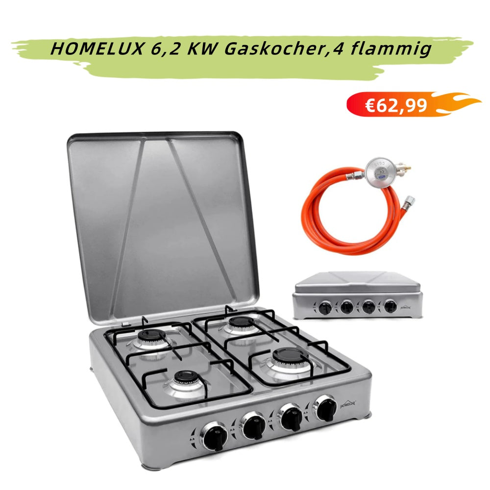 HOMELUX 6.2 KW outdoor gas hob: A multi-purpose cooking companion for the outdoors 