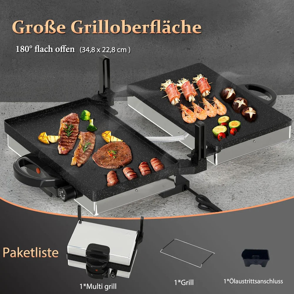 The heating power of an electric grill is 2000 watts. Is this power enough for fast and even grilling? 
