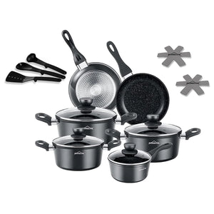 15tlg Topfset Induktions Töpfe Set Antihaft-beschichtete Aluminium KochtopfSet Homelux Töpfe Set