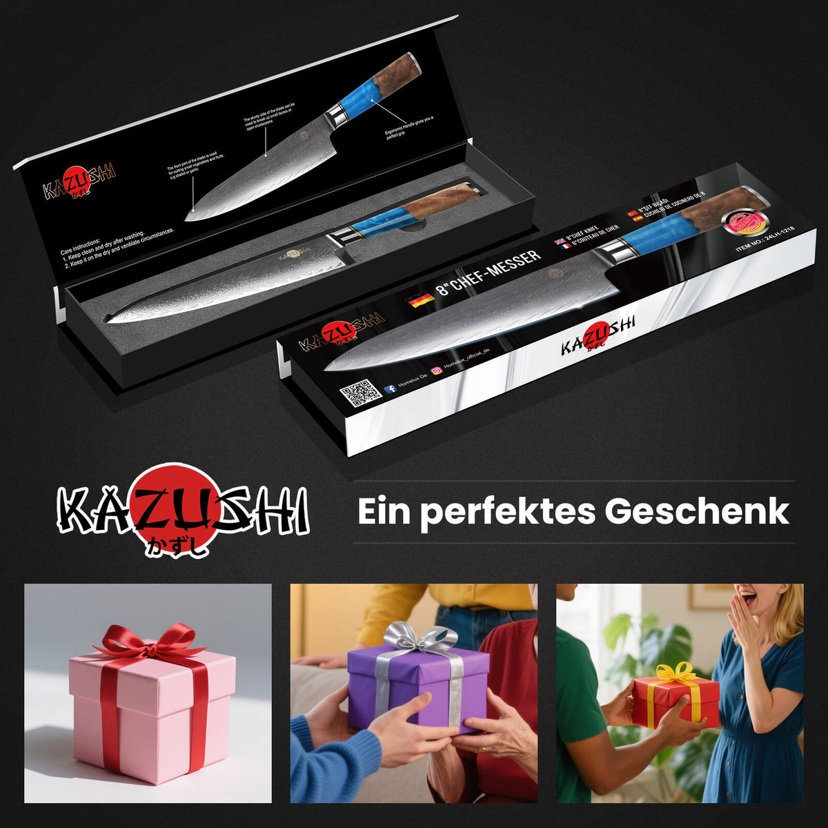 Professionelles 8-Zoll-Kochmesser aus Hochkohlenstoffstahl – superscharf, ergonomisch, langlebig, ideal für Fleisch, Gemüse & mehr