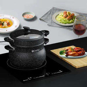 Kochtopf 20/24/26 cm Suppentopf Induktion Einmachtopf mit Deckel Dampfentsafter