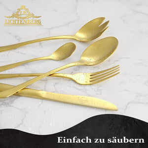 72-teiliges Besteckset aus glänzendem 18/10-Edelstahl für 12 Personen. Spülmaschinenfest & langlebig. Perfekt für jede Gelegenheit