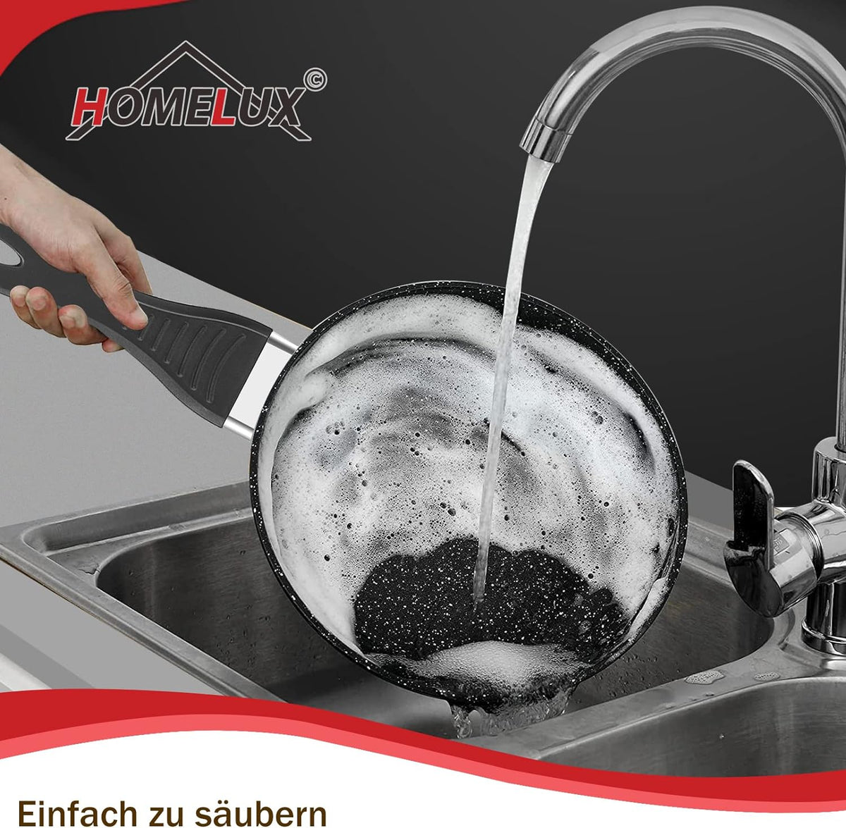 Homelux Topfset mit belüfteten Glasdeckeln