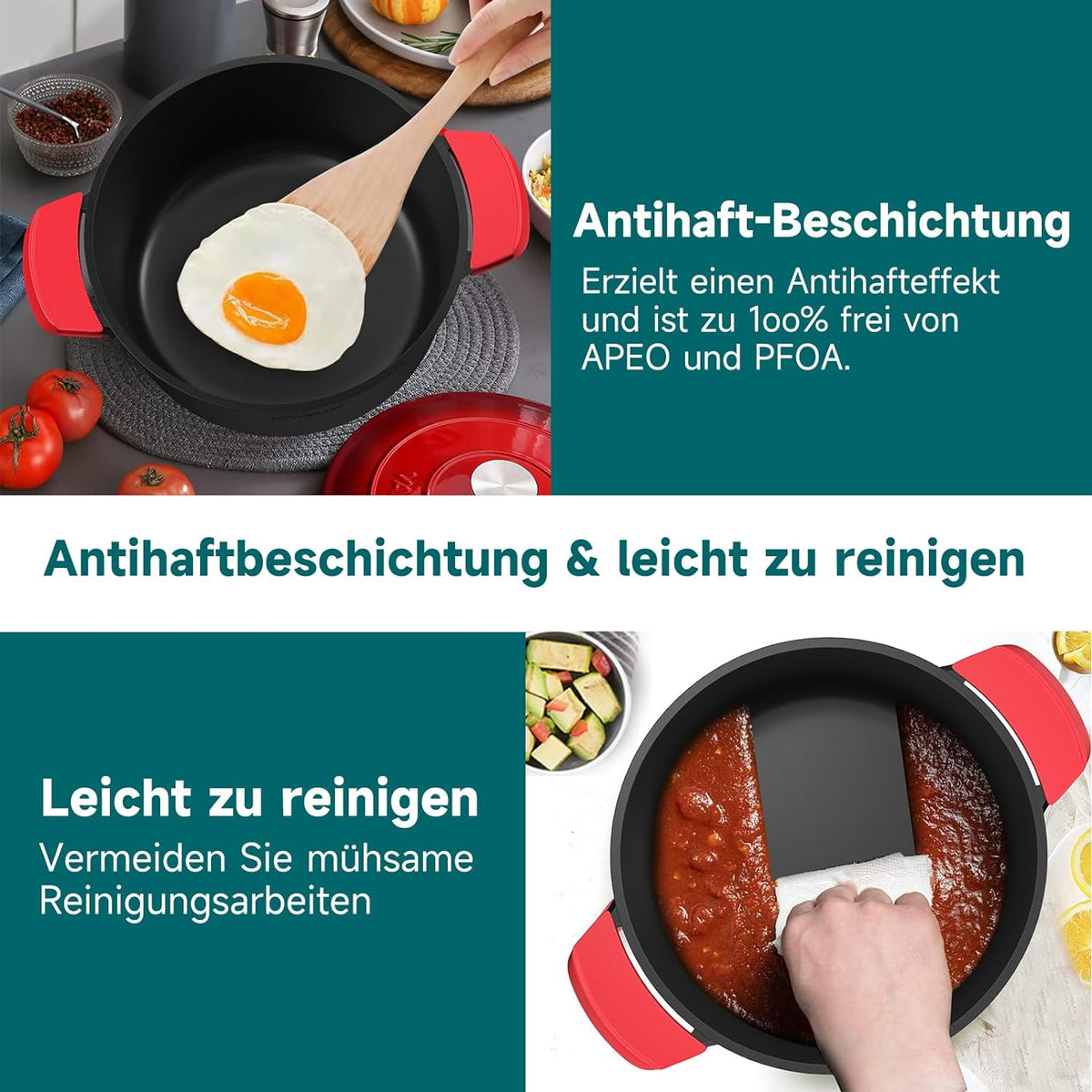24cm Homelux Topf mit 4L Fassungsvermögen – Perfekt für Suppen und Eintöpfe