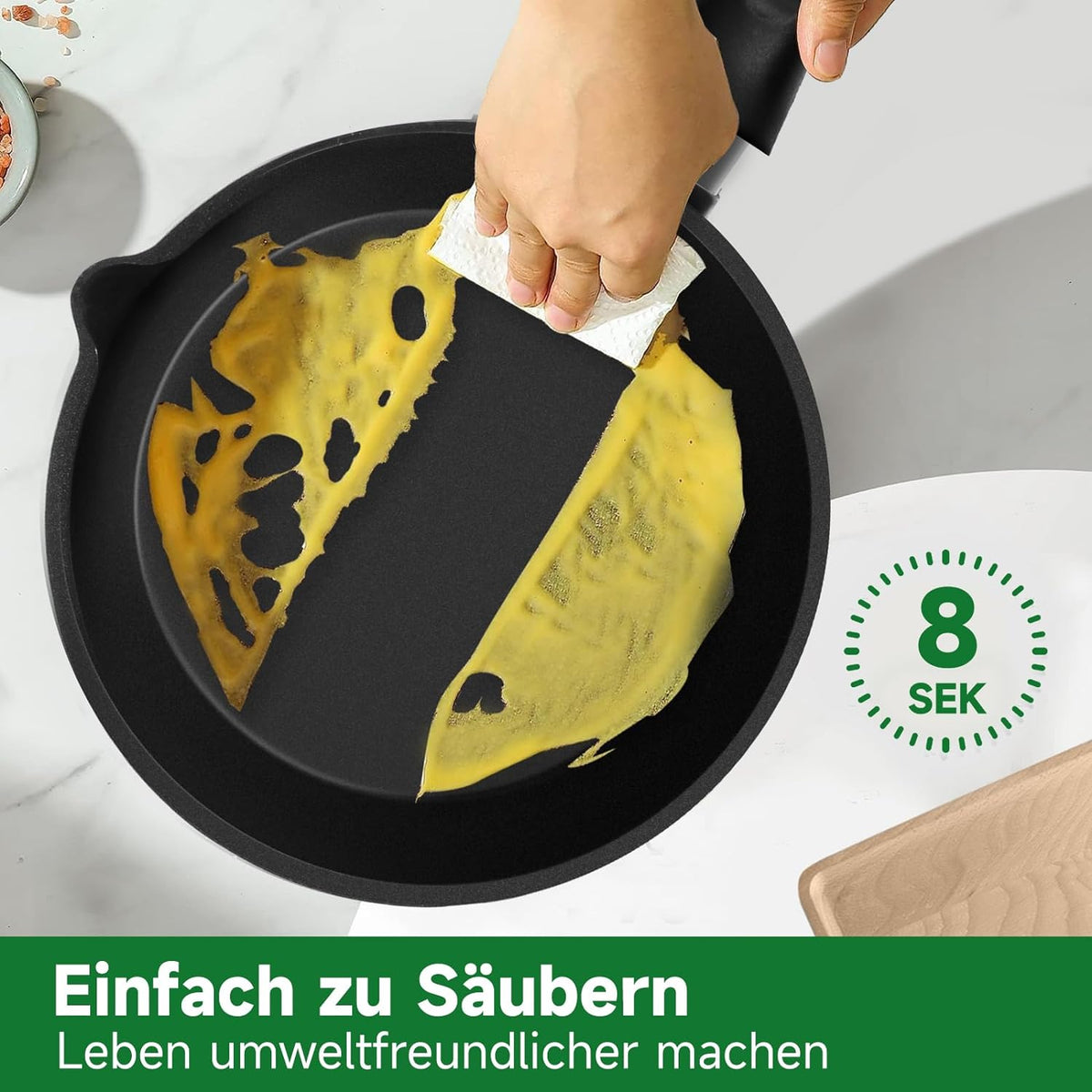 Hochwertiges 3-teiliges Induktions-Topfset – Antihaftbeschichtet, mit Glasdeckel & Ausgießer, für alle Herdarten, ideal für Milch, Soßen & Desserts