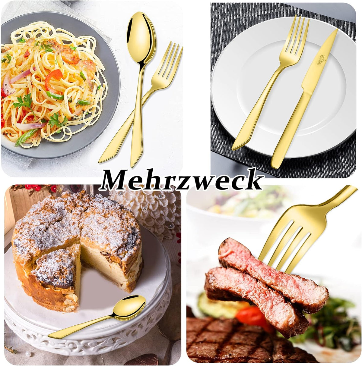72-teiliges Besteckset aus glänzendem 18/10-Edelstahl für 12 Personen. Spülmaschinenfest & langlebig. Perfekt für jede Gelegenheit