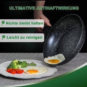 3-teiliges Pfannenset, Pfanne 20 / 24 / 28 cm,Bratpfanne,Pfannen,beschichtete Pfanne,Scheffler Pfanne Induktion mit Antihaft-Beschichtung,geeignet