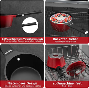 Robuster HOMELUX Topf mit 2,4 Liter Fassungsvermögen und ergonomischem Design