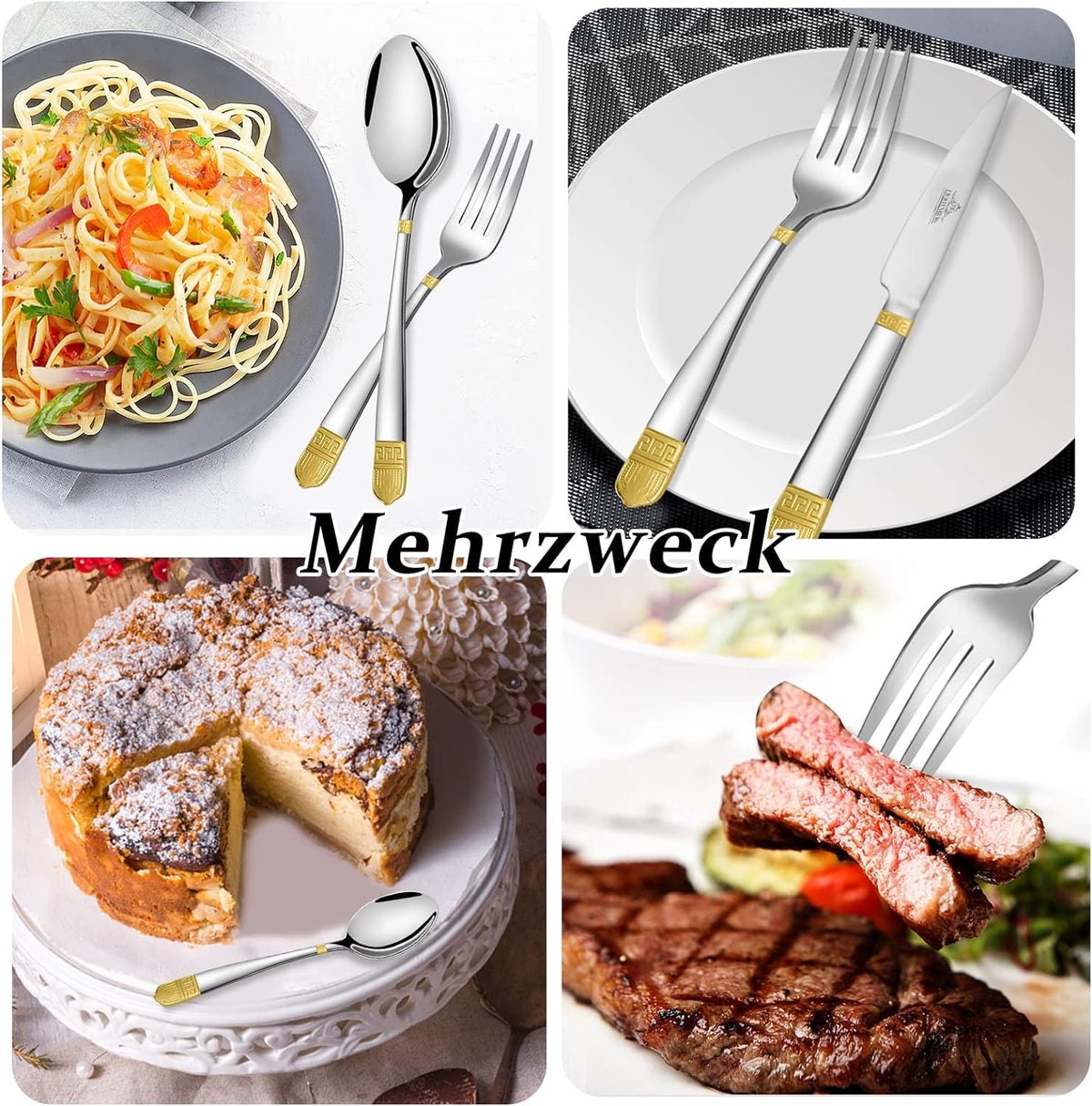 Besteckset 24  teilig Besteck Tafelbesteck Essbesteck Edelstahl