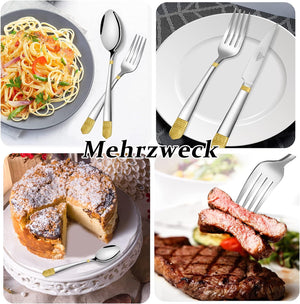 Besteckset 24  teilig Besteck Tafelbesteck Essbesteck Edelstahl