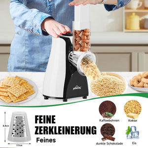 HOMELUX Elektr Käsehobel 5-fach Reibe Gemüseschneider 5 Trommelklingen