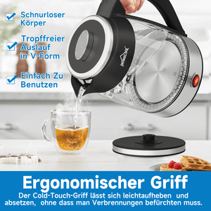 HOMELUX Teekocher mit energiesparender Heizfunktion
