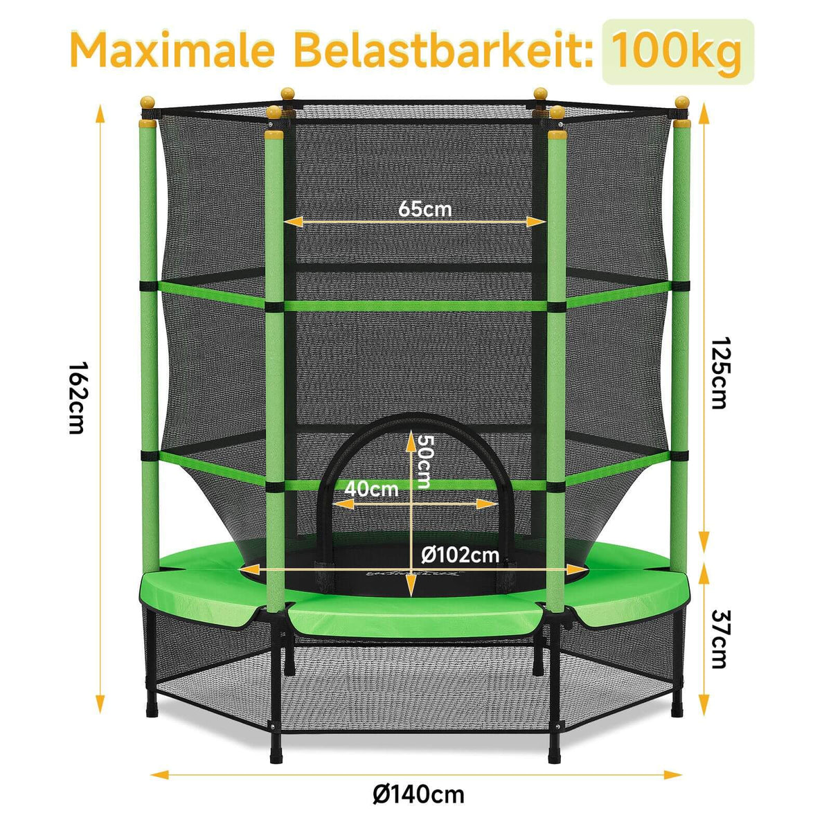 UV-beständiges Trampolin mit langlebigem Netzgewebe
