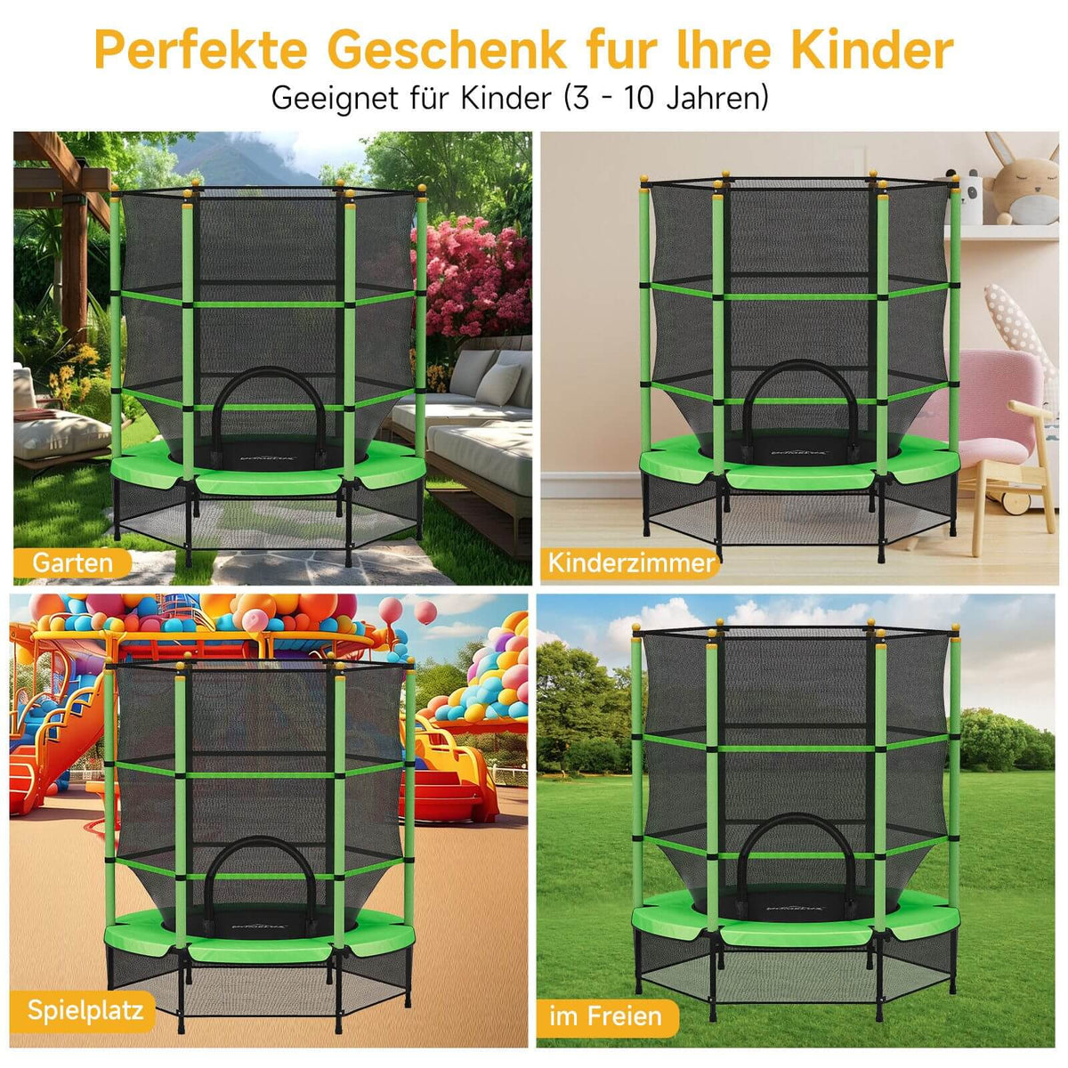 Trampolin mit Gummifüßen – Stabiler und sicherer Stand