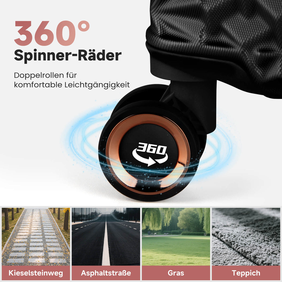 HOMELUX 3-teiliges Kofferset , Hartschalen-Reisekoffer, Leicht, ABS, Trolley-Rollkoffer, M-L-XL Hartschalenkoffer-Set