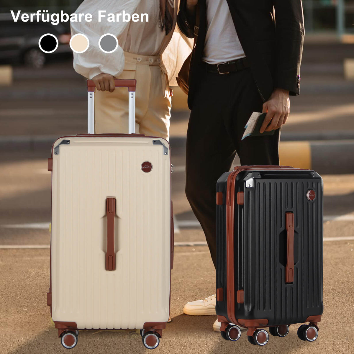 3 Teilig Reisekoffer Kofferset Hartschalen Kofferset mit Rollen Trolley Reisekoffer Set mit TSA-Schloss
