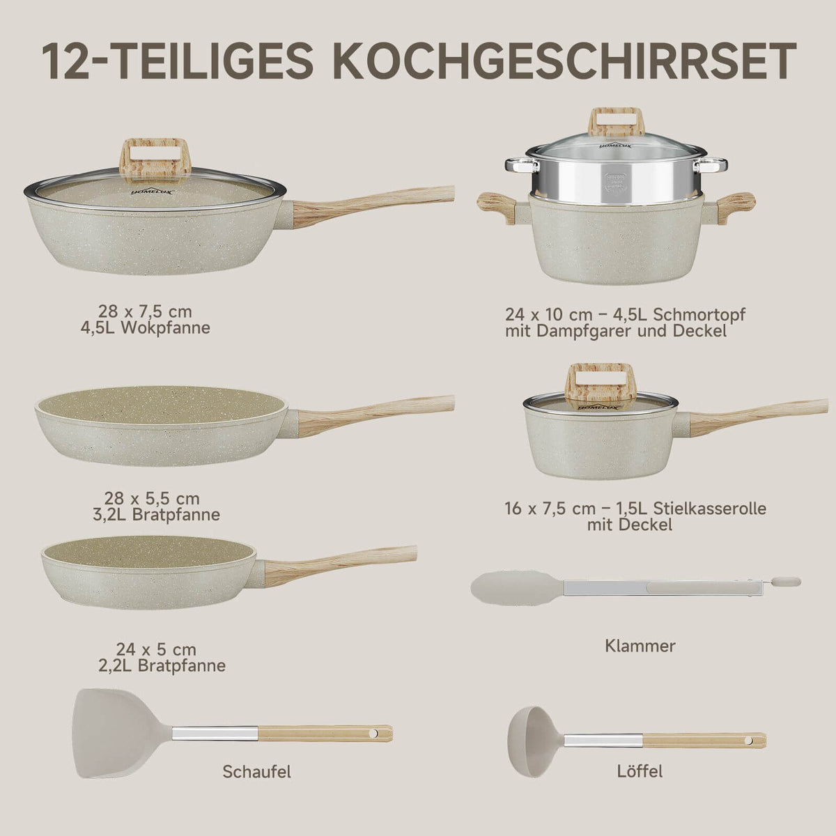 Edelstahl-Dämpfeinsatz 24 cm für gesundes Dämpfgaren