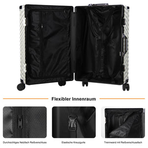 3-teiliges Kofferset Hartschalenkoffer ABS Leicht Trolley Rollkoffer Set M-L-XL Hartschale Reisekoffer