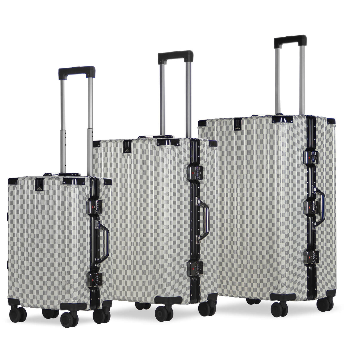 3-teiliges Kofferset Hartschalenkoffer ABS Leicht Trolley Rollkoffer Set M-L-XL Hartschale Reisekoffer