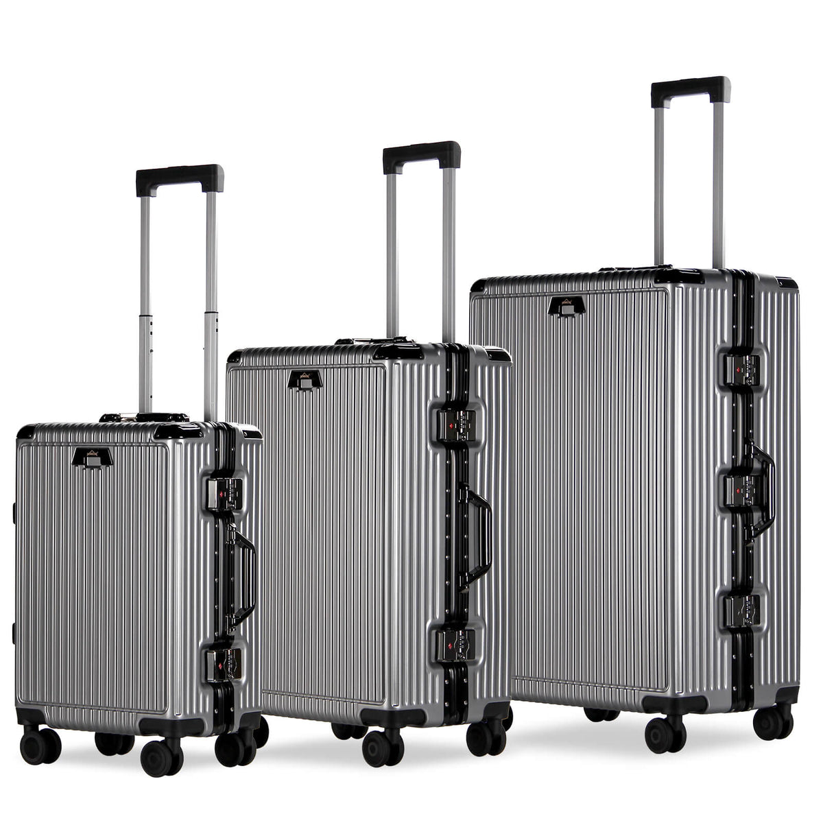 3-teiliges Kofferset Hartschalenkoffer ABS Leicht Trolley Rollkoffer Set M-L-XL Hartschale Reisekoffer