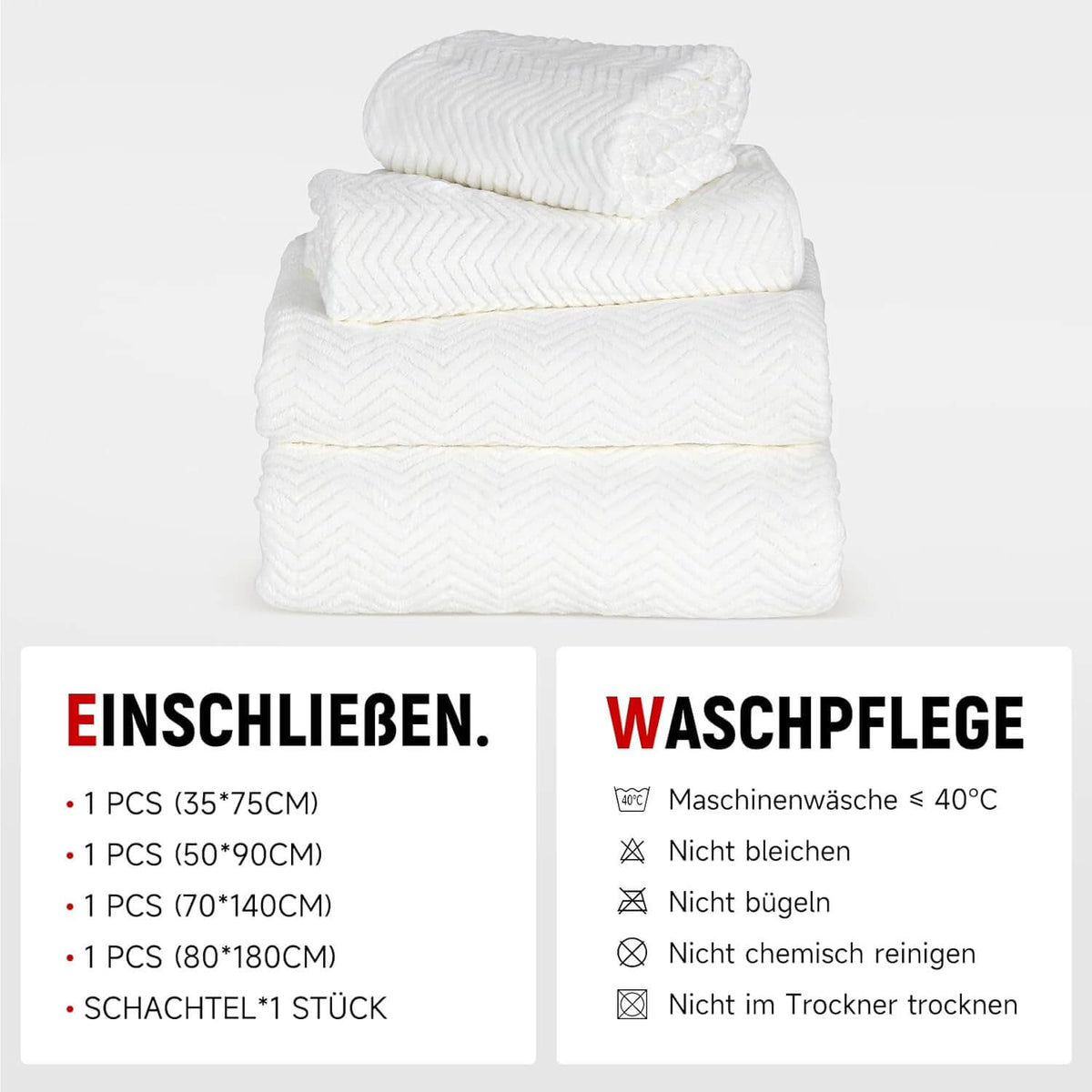 Stilvolles Frottier-Handtuchset – Ideal für den täglichen Gebrauch