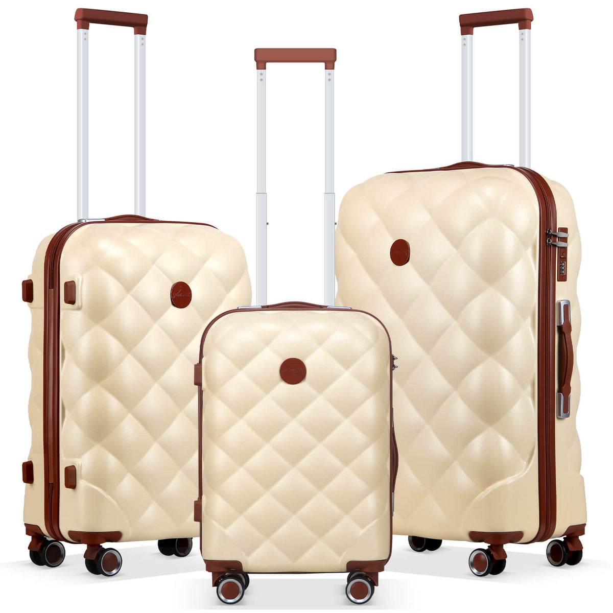 HOMELUX 3-teiliges Hartschalen Kofferset ABS Leicht Reisekoffer Trolley Rollkoffer Set M-L-XL
