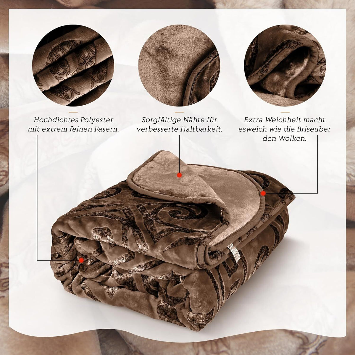 Sanftes Flauschiges Bett-Wohndecke, Heimat-Fleece, 200x240cm