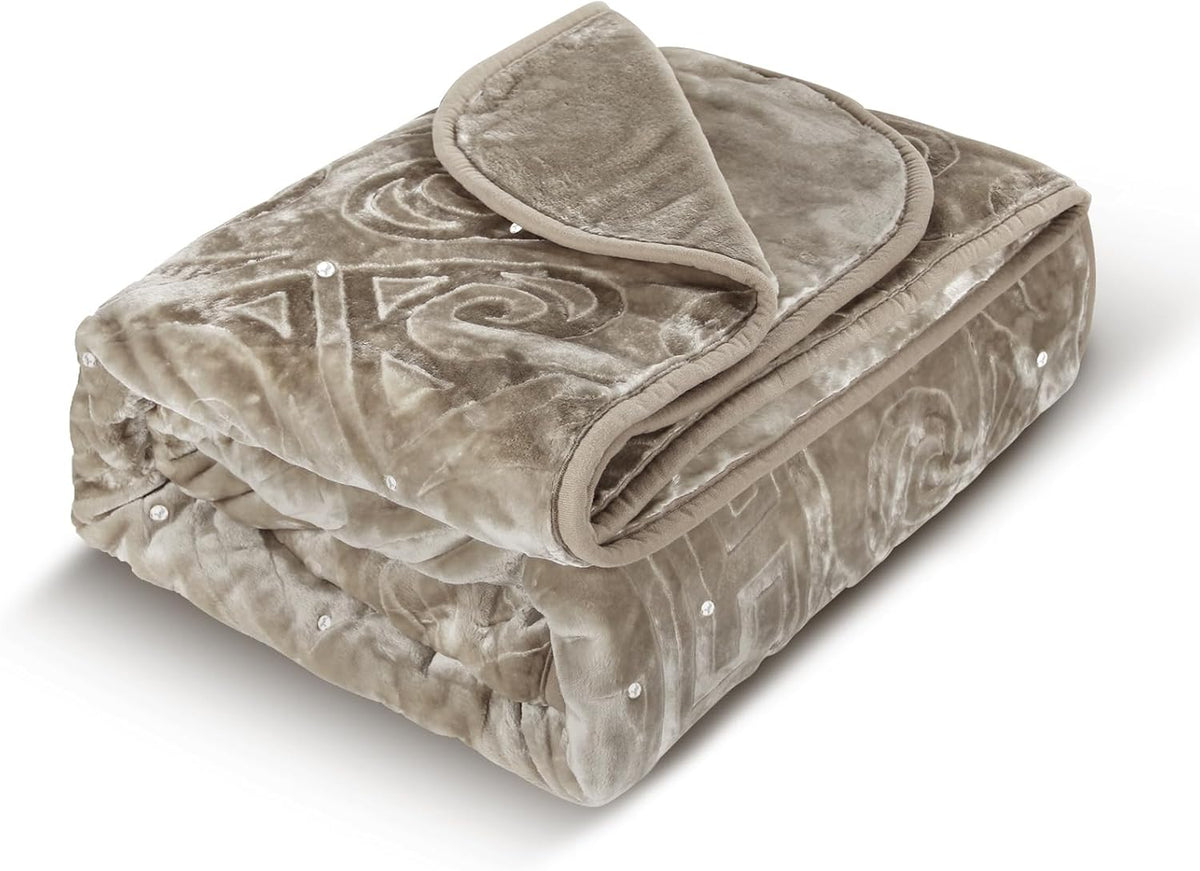 Sanftes Heimat-Fleece Kuscheldecke Flauschig Wohndecke Weich Bettdecke Plüsch Decke 200x240cm