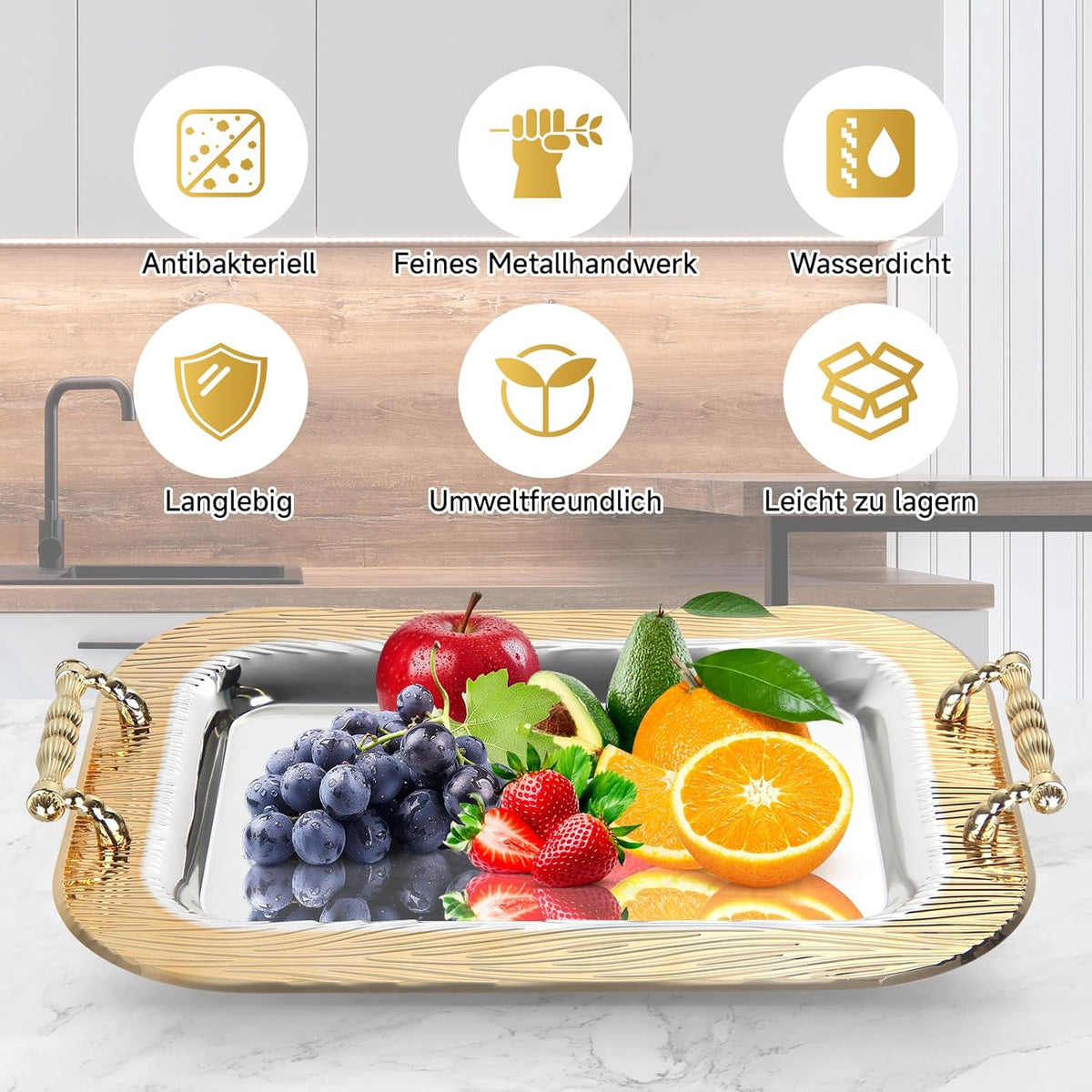 HOMELUX Tablett-Set für Frühstück im Bett und gemütliche Abende