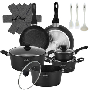 15tlg Topfset Induktions Töpfe Set Antihaft-beschichtete Aluminium KochtopfSet Homelux Töpfe Set