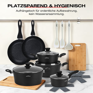 15tlg Topfset Induktions Töpfe Set Antihaft-beschichtete Aluminium KochtopfSet Homelux Töpfe Set