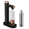 Schwarz Soda Maker+PET Flasche+Edelstahl Flasche