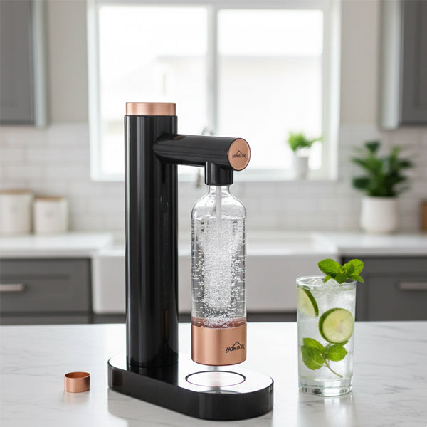 HOMELUX Wassersprudler, Sprudelwasser Maschine Mit 1L PET-Flaschen 316 Edelstahl Flasche Soda Maker