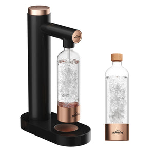 HOMELUX Soda Maker Sprudelwasser Maschine mit / ohne BPA-freien 1L PET-Flaschen / Edelstahlflasche (316er-Edelstahl)
