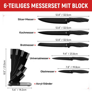 Messer Set für jede Küche – Ideal für Gemüse, Fleisch und Brot.