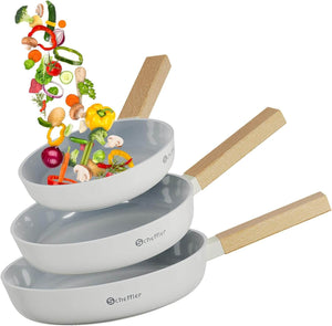 Pfannen-Set Pfanne Ø20/24/28 cm Bratpfanne Antihaftbeschichtung Pfanne Induktion geeignet für alle Herdarten