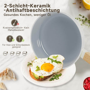 Pfannen-Set Pfanne Ø20/24/28 cm Bratpfanne Antihaftbeschichtung Pfanne Induktion geeignet für alle Herdarten