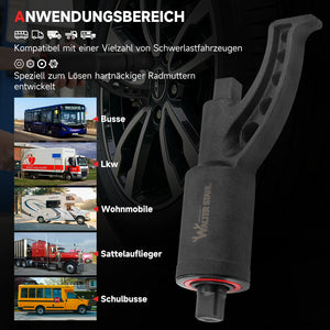 11-teilig Drehmomentvervielfältiger 4800 Nm 1:64 Drehmomentverstärker Radmutternschlüssel Lkw Werkzeug-Set mit Koffer