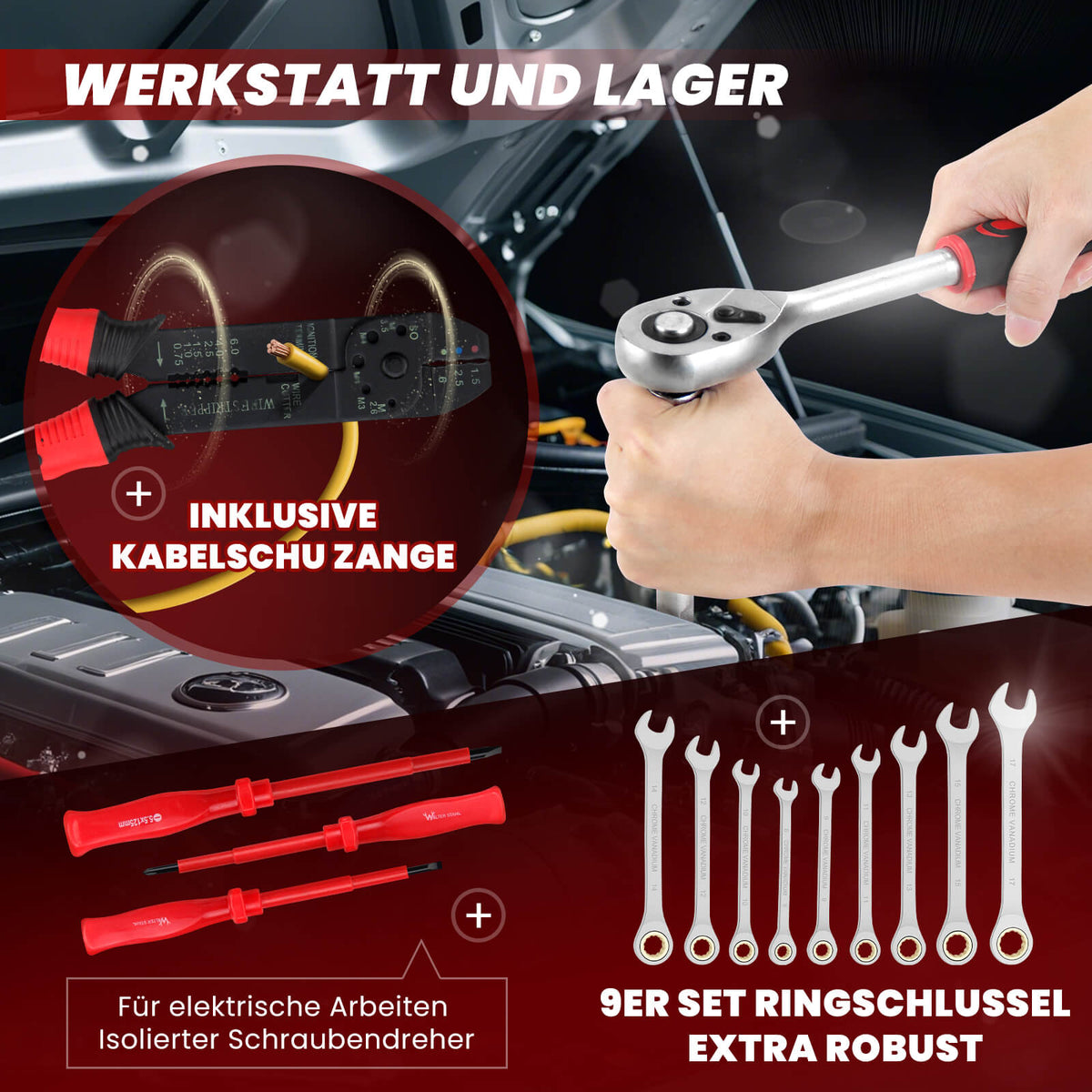 Werkzeugkoffer 409-tlg, Aluminiumkoffer