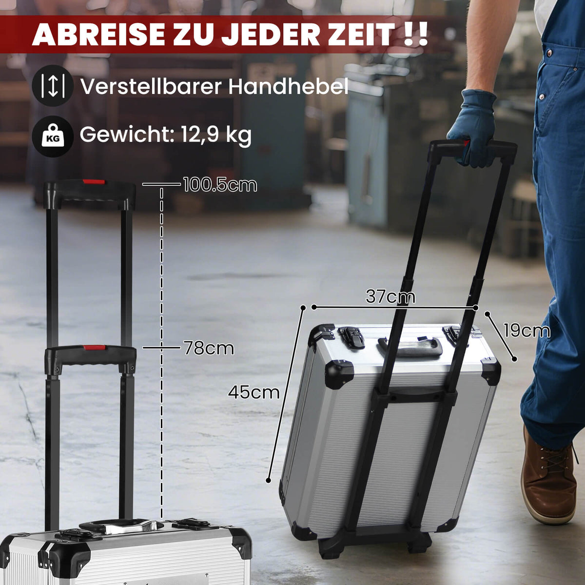 Werkzeugkoffer 409-tlg, Aluminiumkoffer