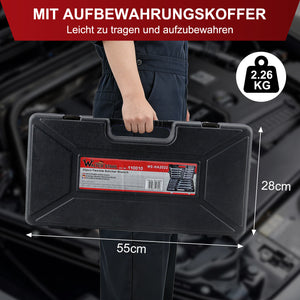 22-teiliges Gelenk-Ratschenschlüssel-Set 180° flexibler Kopf, 72 Zähne, Chrom-Vanadium, 6-32 mm, mit Werkzeugkoffer
