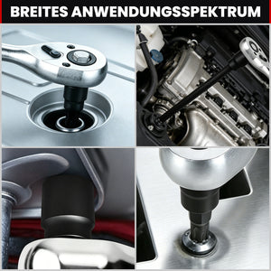 107-tlg. Schlagsteckschlüsselsatz 1/4" 3/8" 1/2" | CR-V Stahl | Torx, E-Torx & Sechskant Bit-Stecknüsse im robusten Koffer