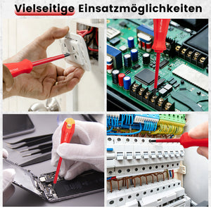 11-teiliges isoliertes Schraubendreher-Set mit magnetischen Spitzen, Chrom-Vanadium-Stahl und stabilem Koffer