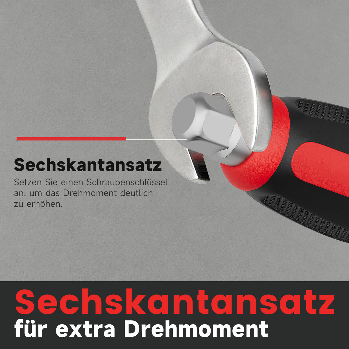 12-teiliges Schraubendreher-Set aus Chrom-Vanadium-Stahl mit Schlagkappe, Sechskantansatz und Transportkoffer