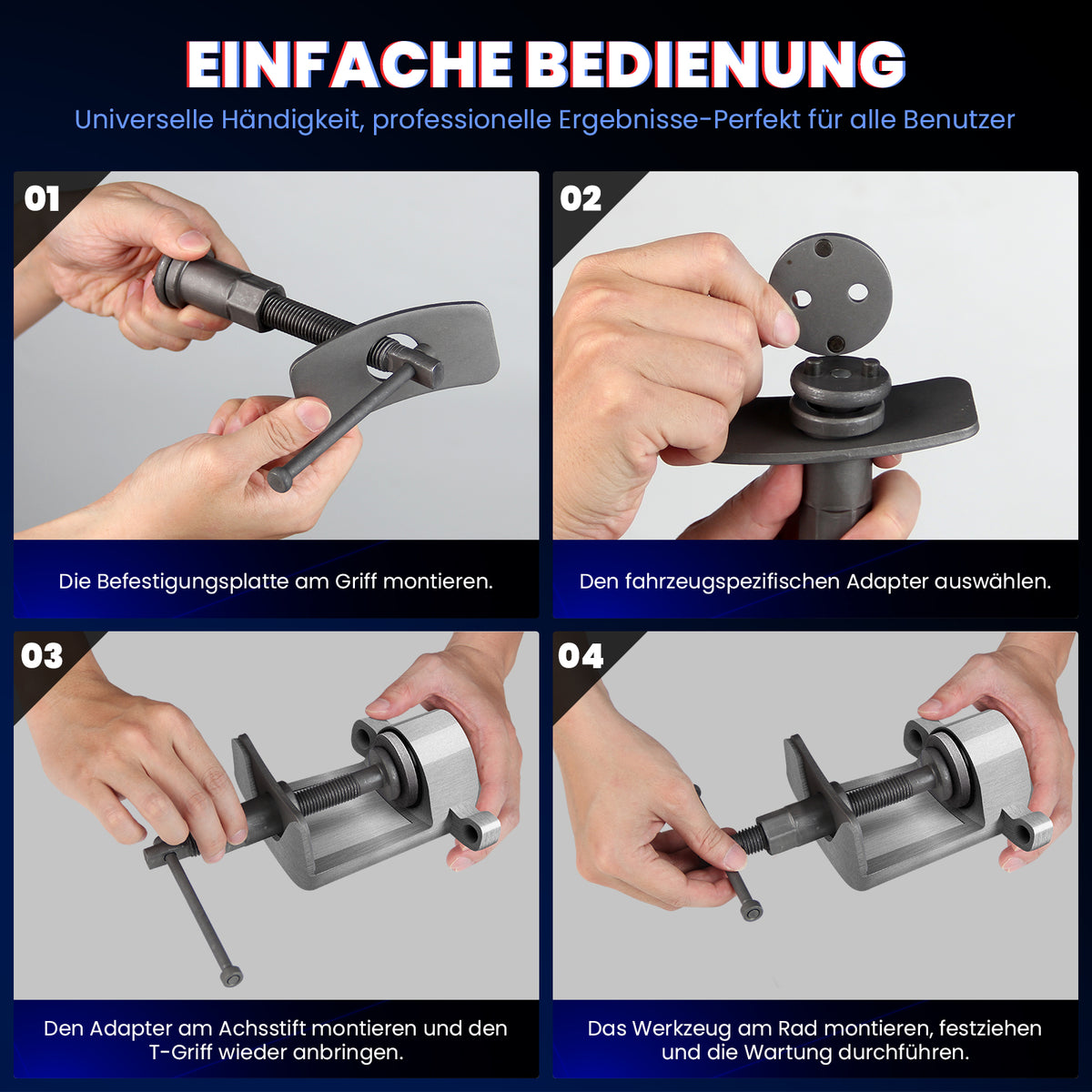 21 tlg. Universal Bremskolbenrücksteller Set Bremssattel Kolben Wind Zurück Tool Kit