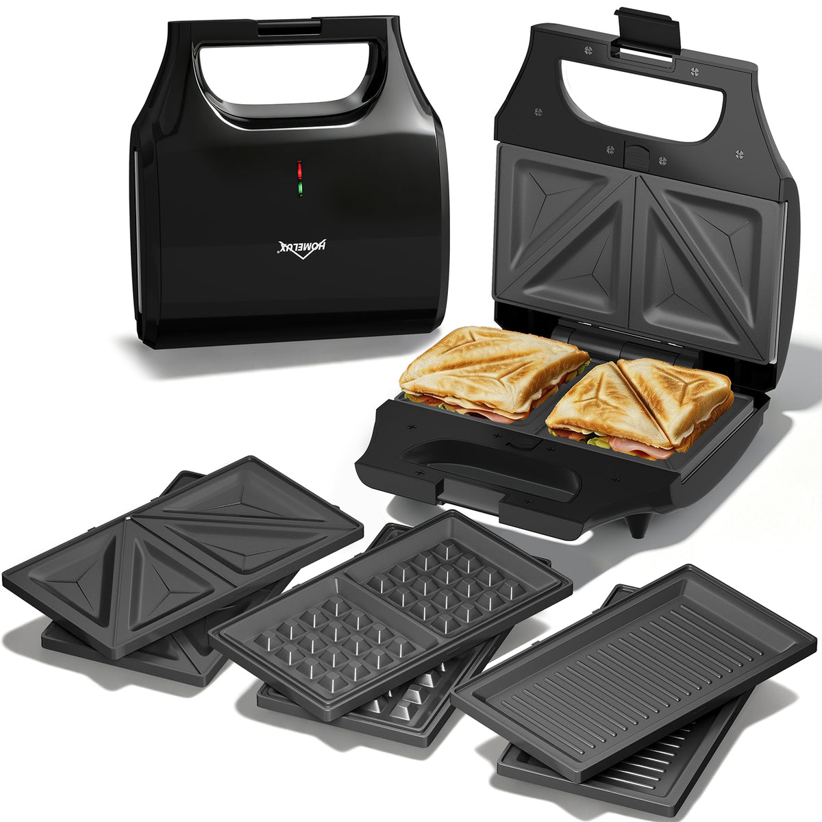 HOMELUX 3-in-1 Sandwichtoaster & Waffeleisen