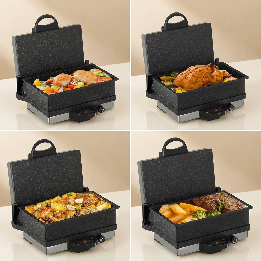2000W Elektrogrill Kontaktgrill 3 in 1 Multigrill, Grill, 2000 Watt Elektrischer Optigrill
