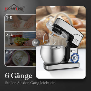 Food processor 2500W kneading machine, 12 L dough machine with stainless steel bowl 