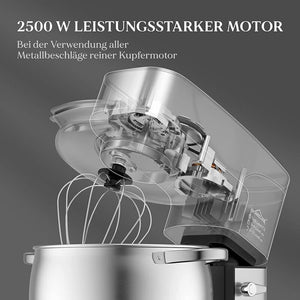 Food processor 2500W kneading machine, 12 L dough machine with stainless steel bowl 