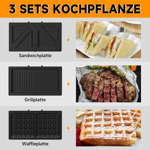 Der perfekte Sandwichmaker für knusprige Waffeln und leckere Sandwiches.